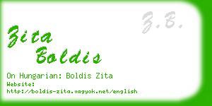 zita boldis business card